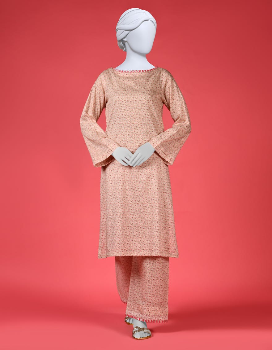 Pink Lawn 2 Piece Stitched Dress | Ccw-2Ps-St-S-23-1665