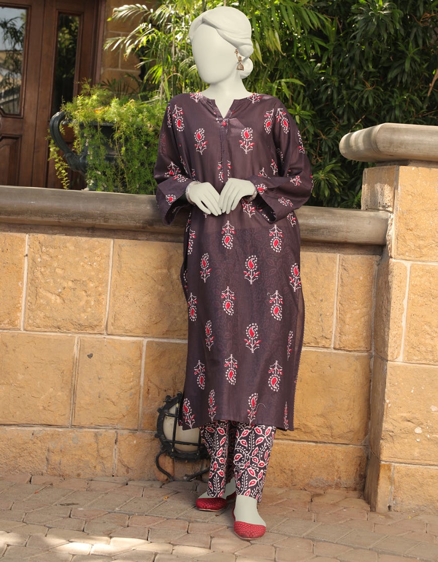 Raisin Lawn 2 Piece Stitched Dress | Jlawn-S-Jst-23-1672