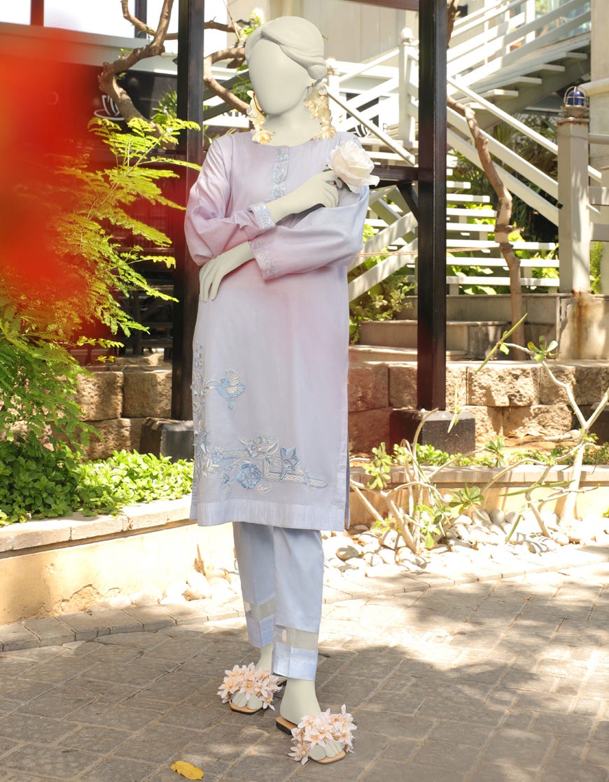 Blue Lawn 2 Piece Stitched Dress | Jlawn-S-Jst-23-1678
