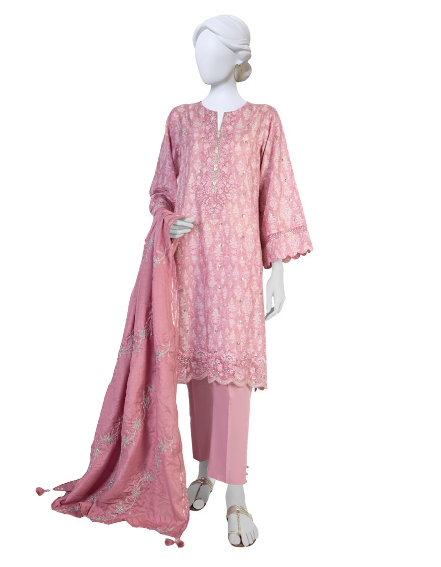 Pink Lawn Unstitched 3 Piece Dress | Jlawn-S-23-180