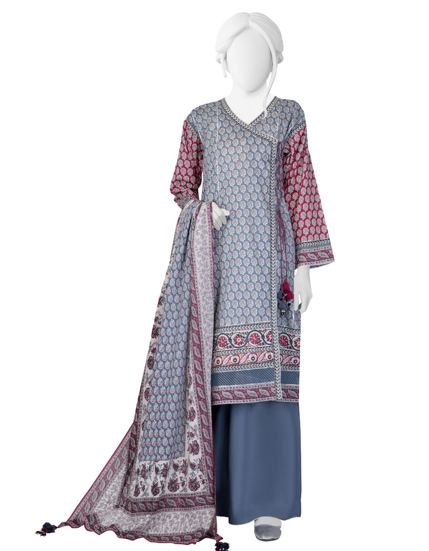 Multicolor Lawn Unstitched 3 Piece Dress | Jlawn-S-23-187