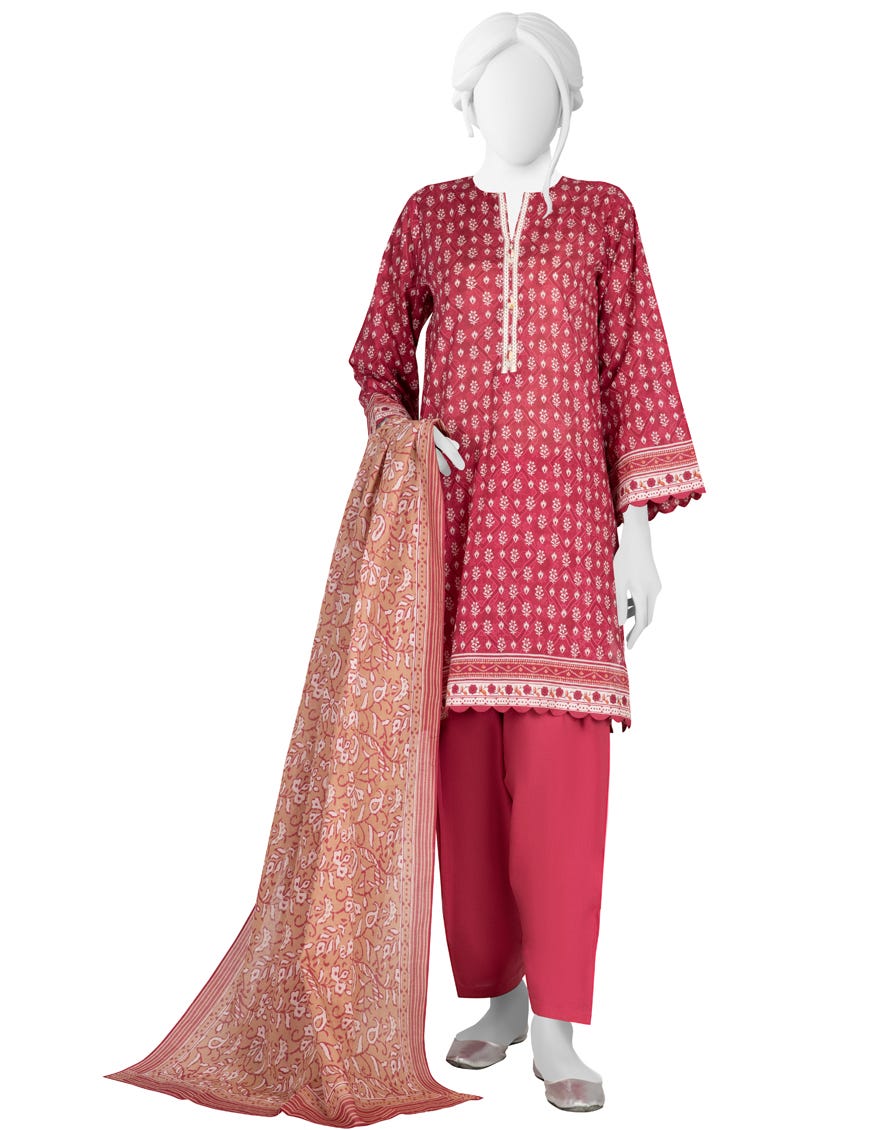 Pink Lawn Unstitched 3 Piece Dress | Jlawn-S-23-189