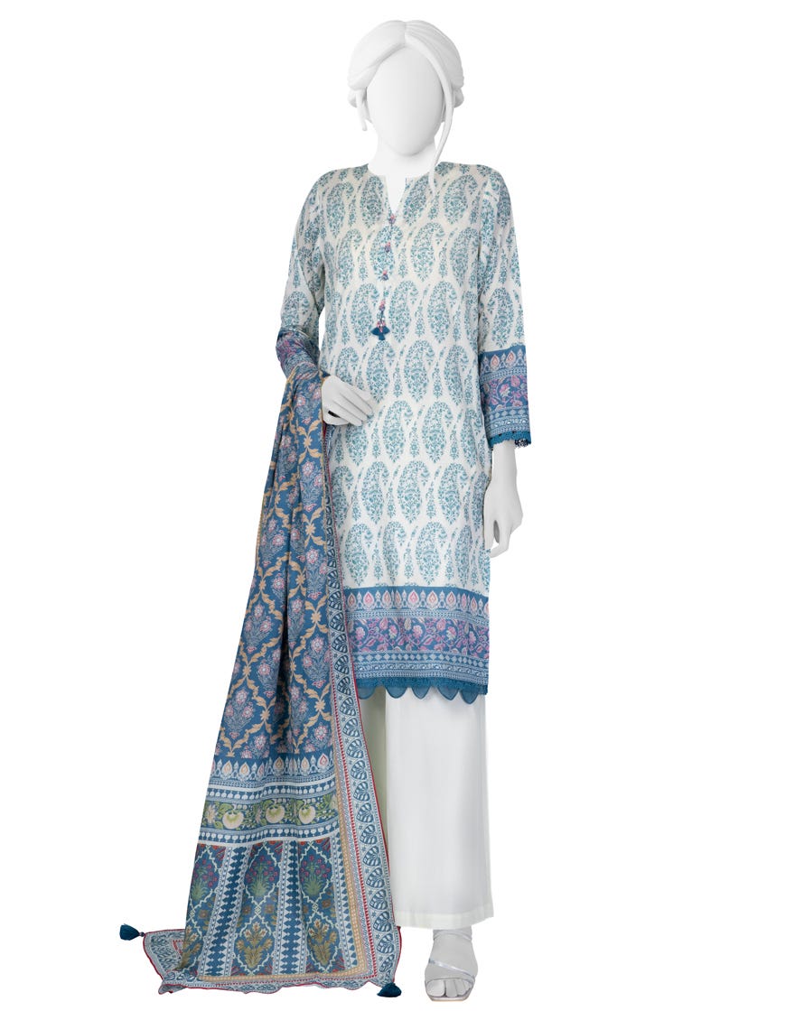 Blue Lawn Unstitched 3 Piece Dress | Jlawn-S-23-190