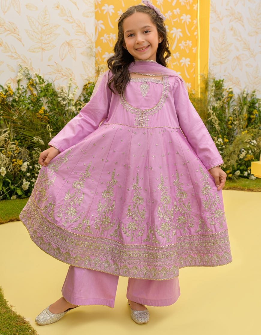 Lilac Lawn Girls 3 Piece Stitched | Jgk-S-23-1926