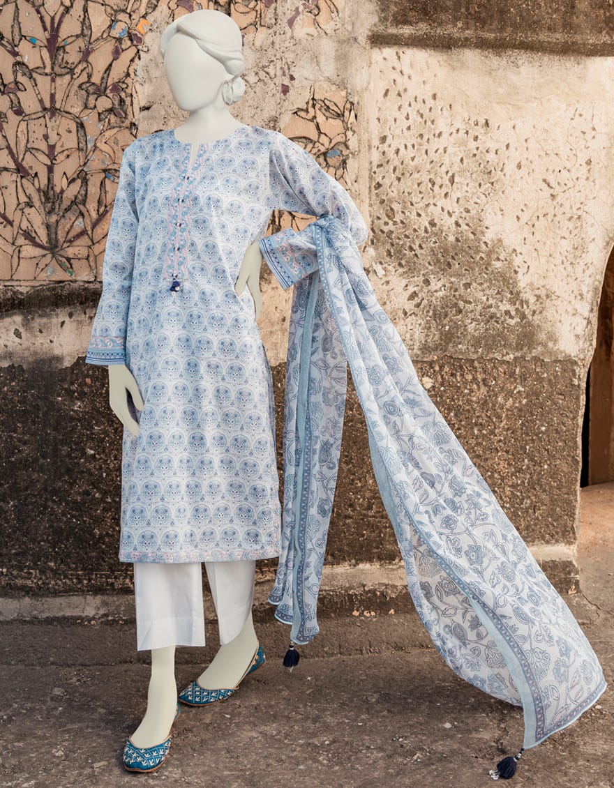 Blue Lawn Unstitched 3 Piece Dress | Jlawn-S-23-204