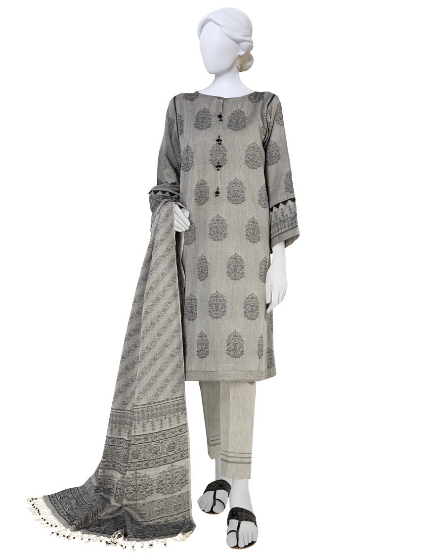 Multicolor Jacquard Unstitched 3 Piece Dress | Jlawn-S-23-207