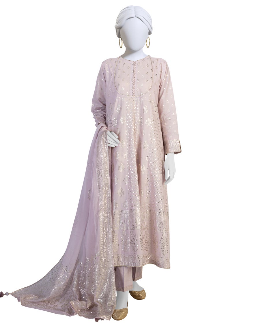 Lilac Lawn 3 Piece Stitched Dress | Jlawn-S-23-214