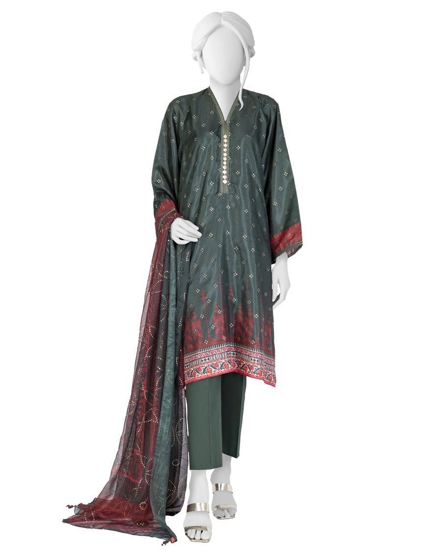 Green Lawn Unstitched 3 Piece Dress | Jlawn-S-23-218