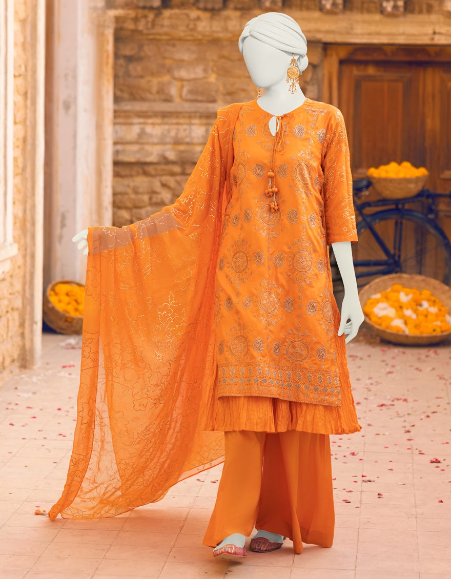 Orange Lawn Unstitched 3 Piece Dress | Jlawn-S-23-230