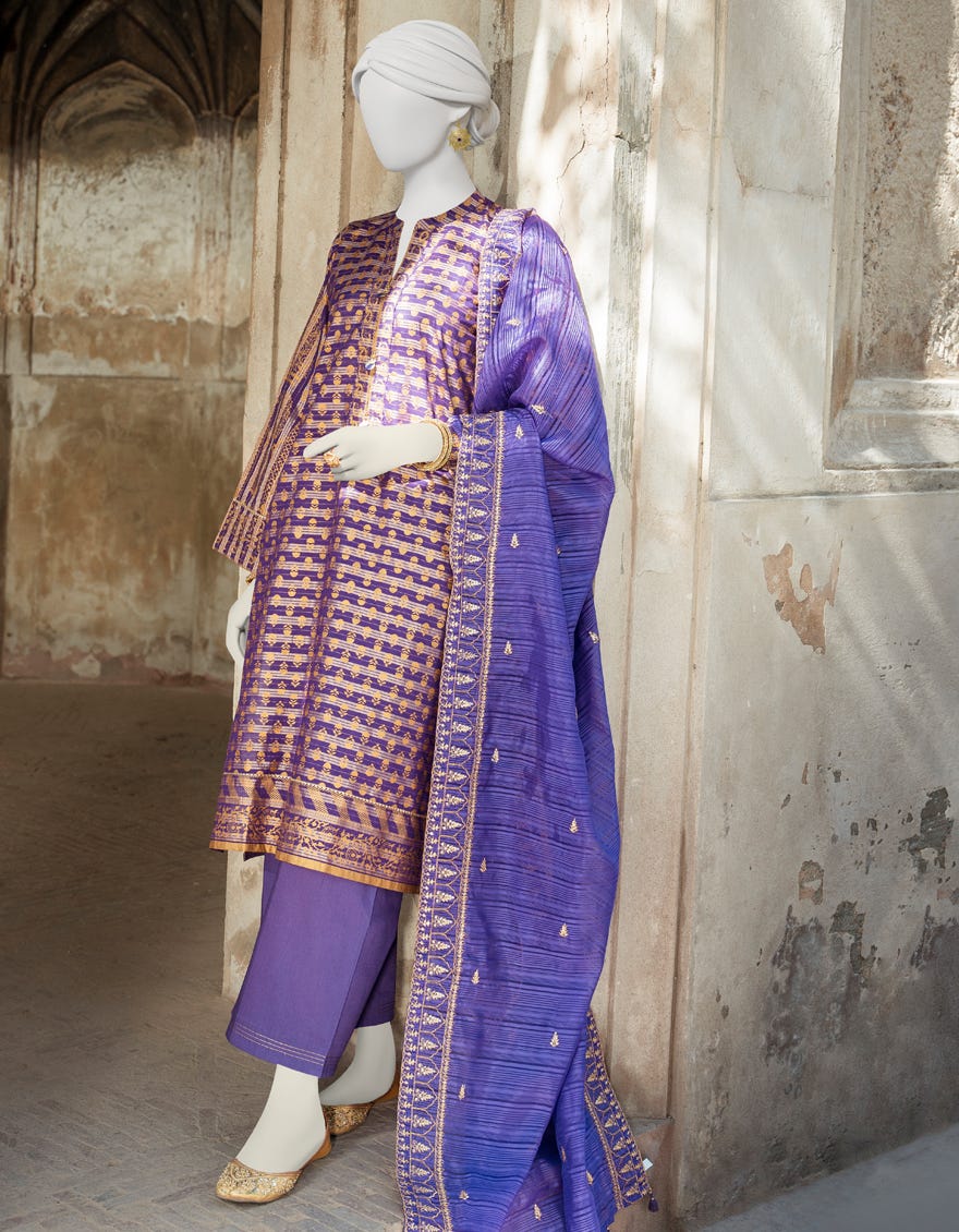 Purple Lawn 3 Piece Stitched Dress | Jlawn-S-23-241