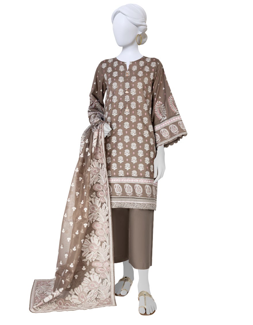 Grey Lawn 3 Piece Stitched Dress | Jlawn-S-23-245