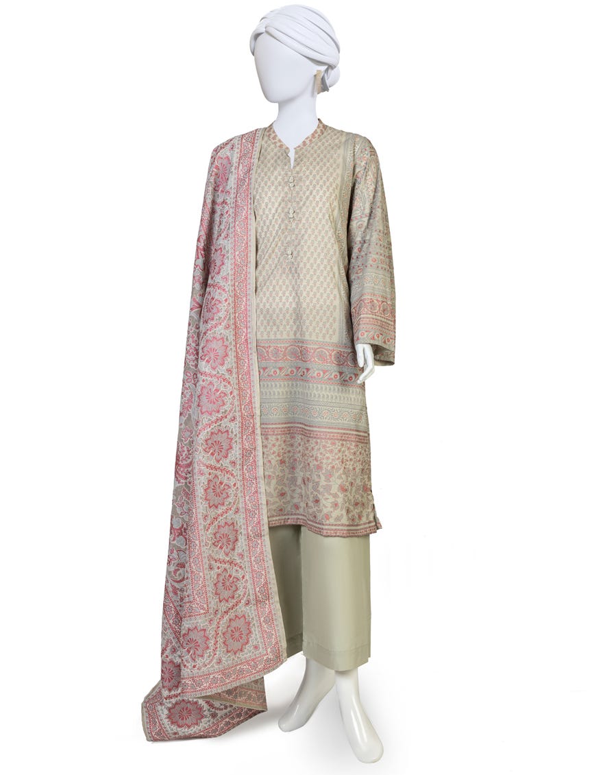 Grey Lawn 3 Piece Stitched Dress | Jlawn-S-23-246