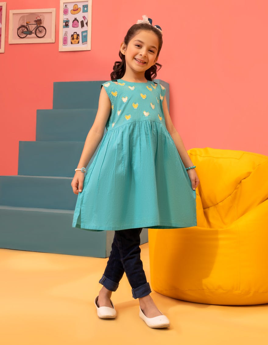 Blue Lawn Kurti | Jglk-S-23-2507