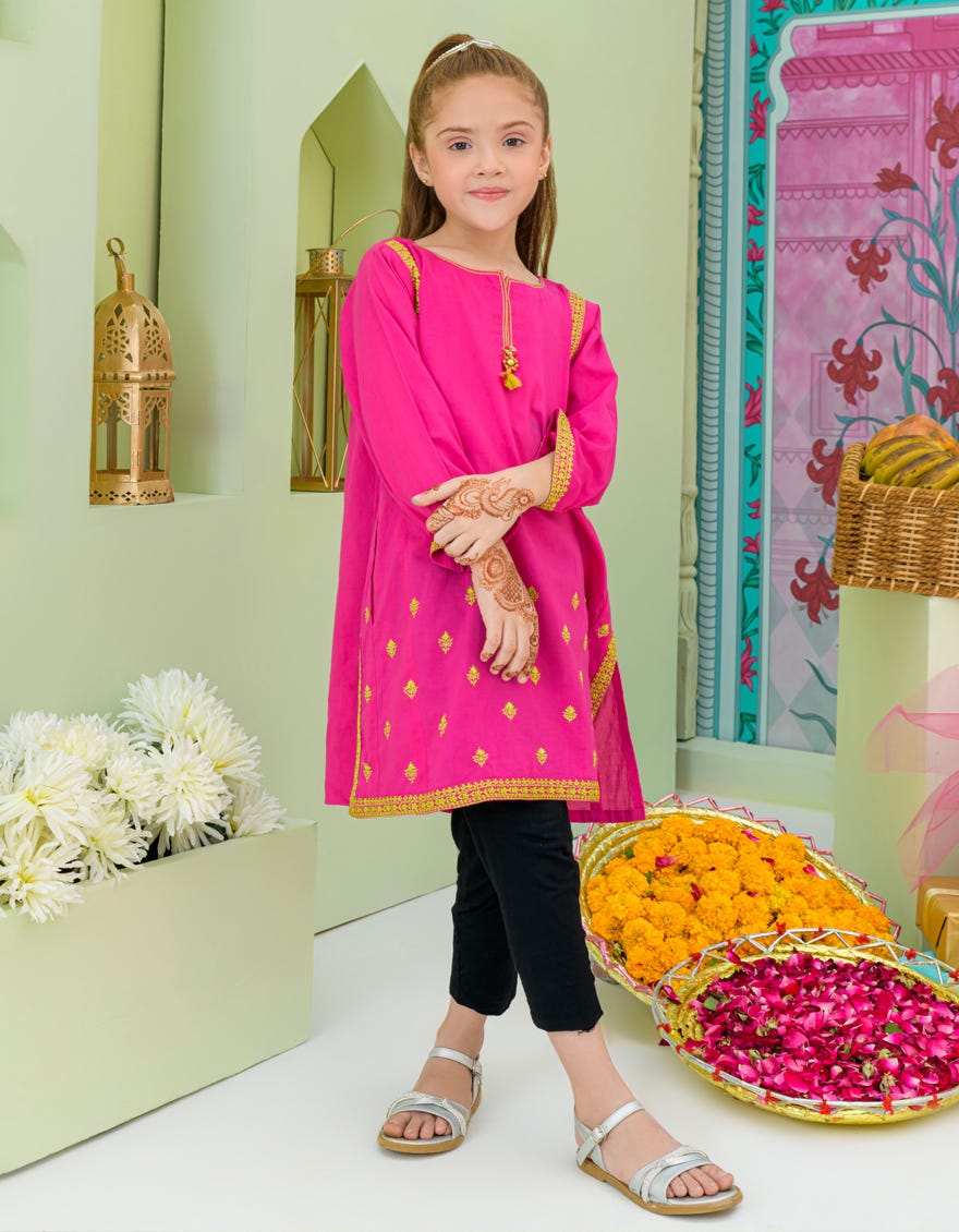 Pink Lawn Kurti | Jglk-S-23-2517