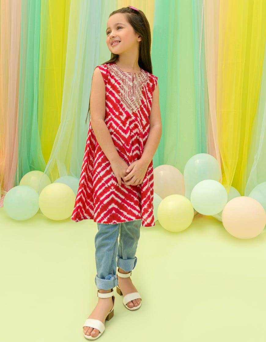 Dark Pink Lawn Kurti | Jglk-S-23-2522