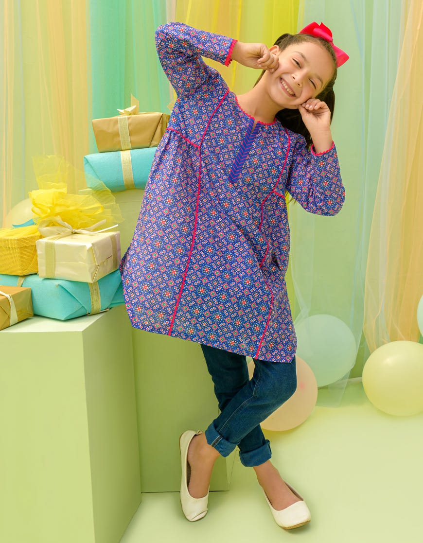 Purple Lawn Kurti | Jglk-S-23-2526