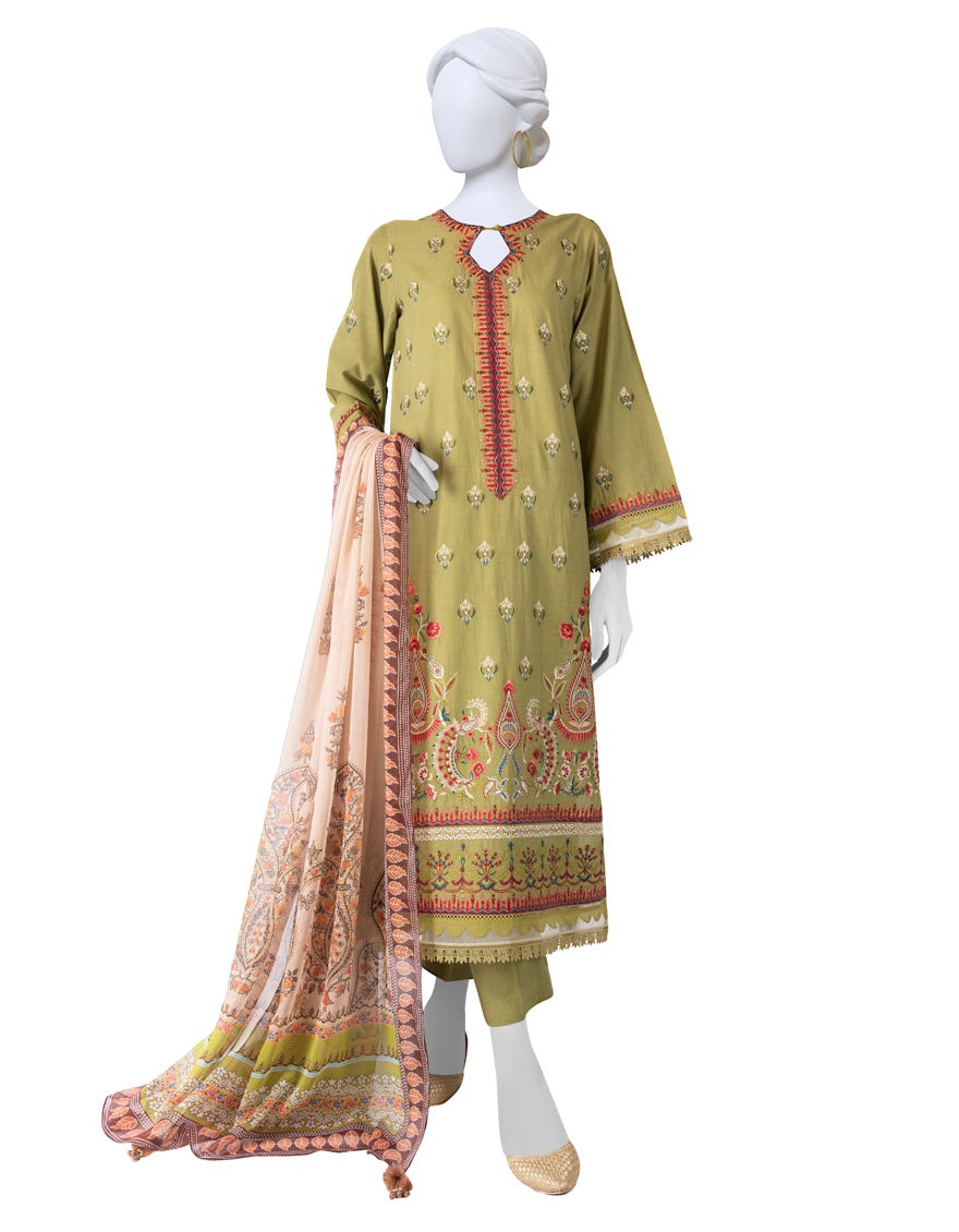 Green Lawn Unstitched 3 Piece Dress | Jlawn-S-23-256