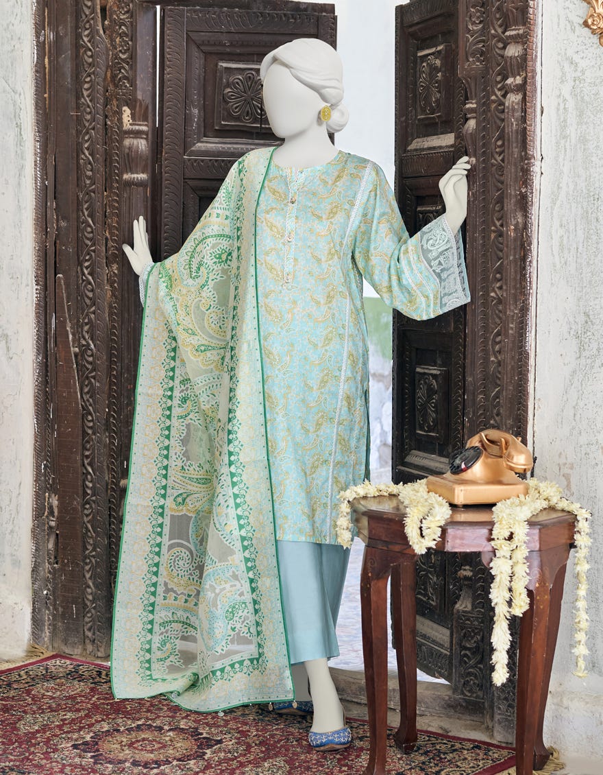 Multicolor Lawn Unstitched 3 Piece Dress | Jlawn-S-23-259