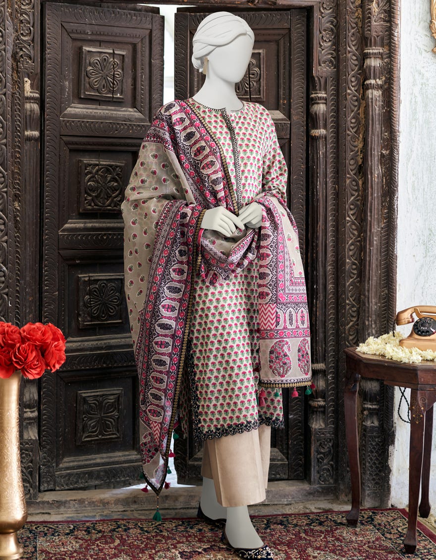 Multicolor Lawn Unstitched 3 Piece Dress | Jlawn-S-23-260