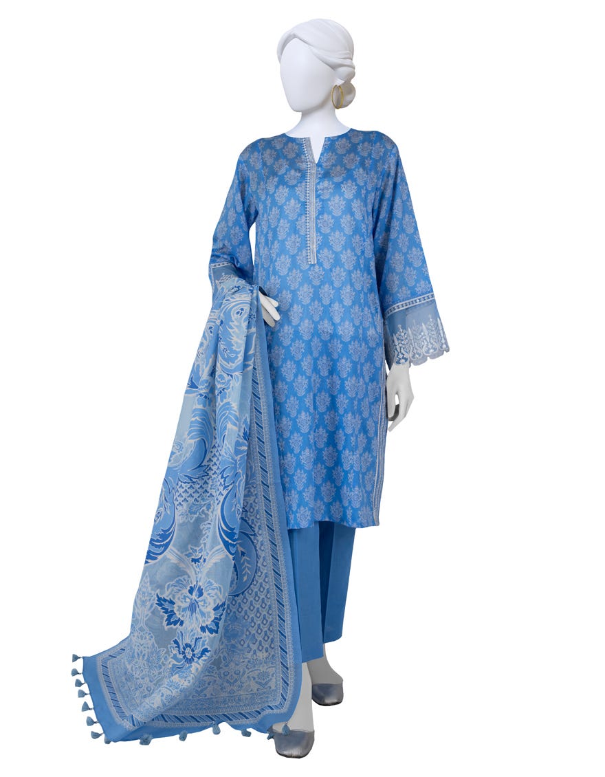 Blue Lawn Unstitched 3 Piece Dress | Jlawn-S-23-264