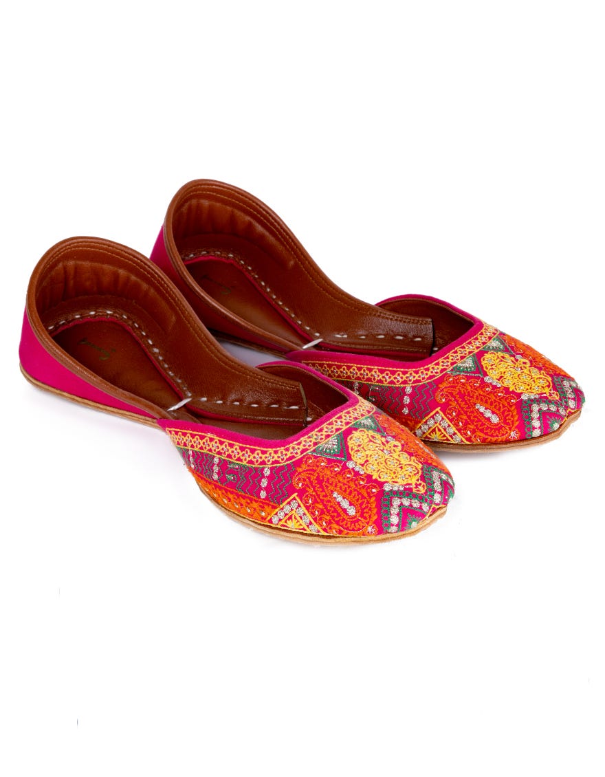 Pink Lawn Khussa | Jj-Lkh-23-270