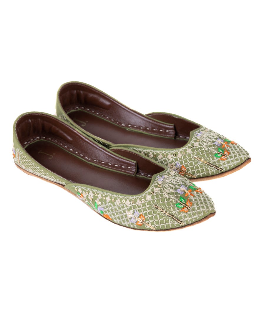 Green Lawn Khussa | Jj-Lkh-23-274