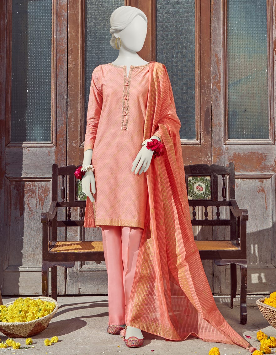 Orange Lawn Unstitched 3 Piece Dress | Jlawn-S-23-285
