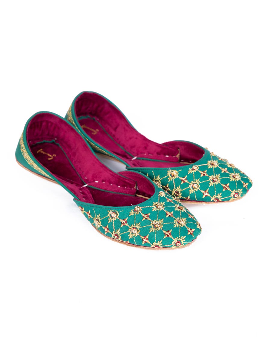 Green Khussa | Jj-Lkh-23-298