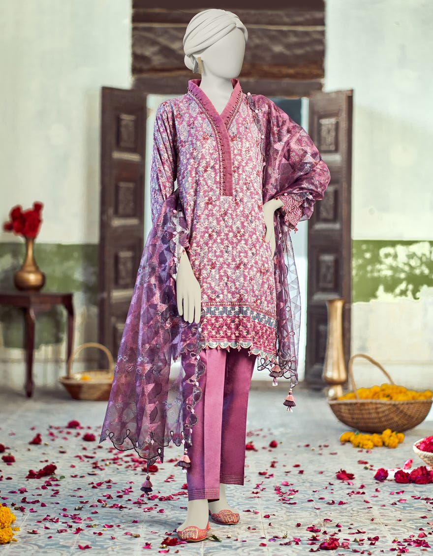 Multicolor Lawn Unstitched 3 Piece Dress | Jlawn-S-23-300