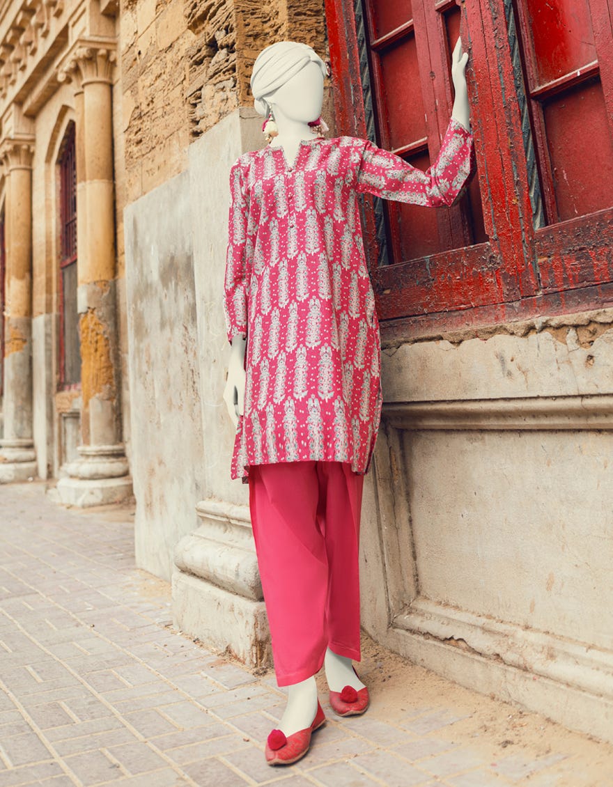Red Liminal Women's Kurti | Jjlk-S-Jpws-23-3070