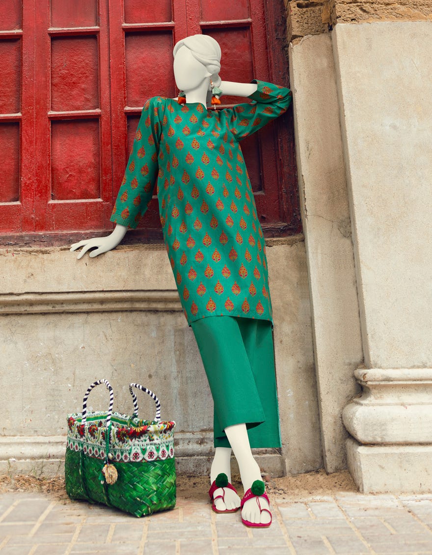 Green Liminal Women's Kurti | Jjlk-S-Jpws-23-3071