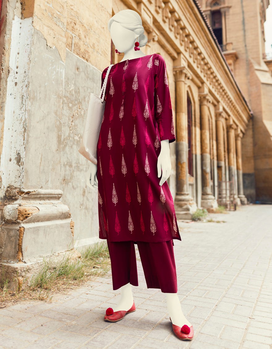 Red Lawn Women's Kurti | Jjlk-S-Jpws-23-3074