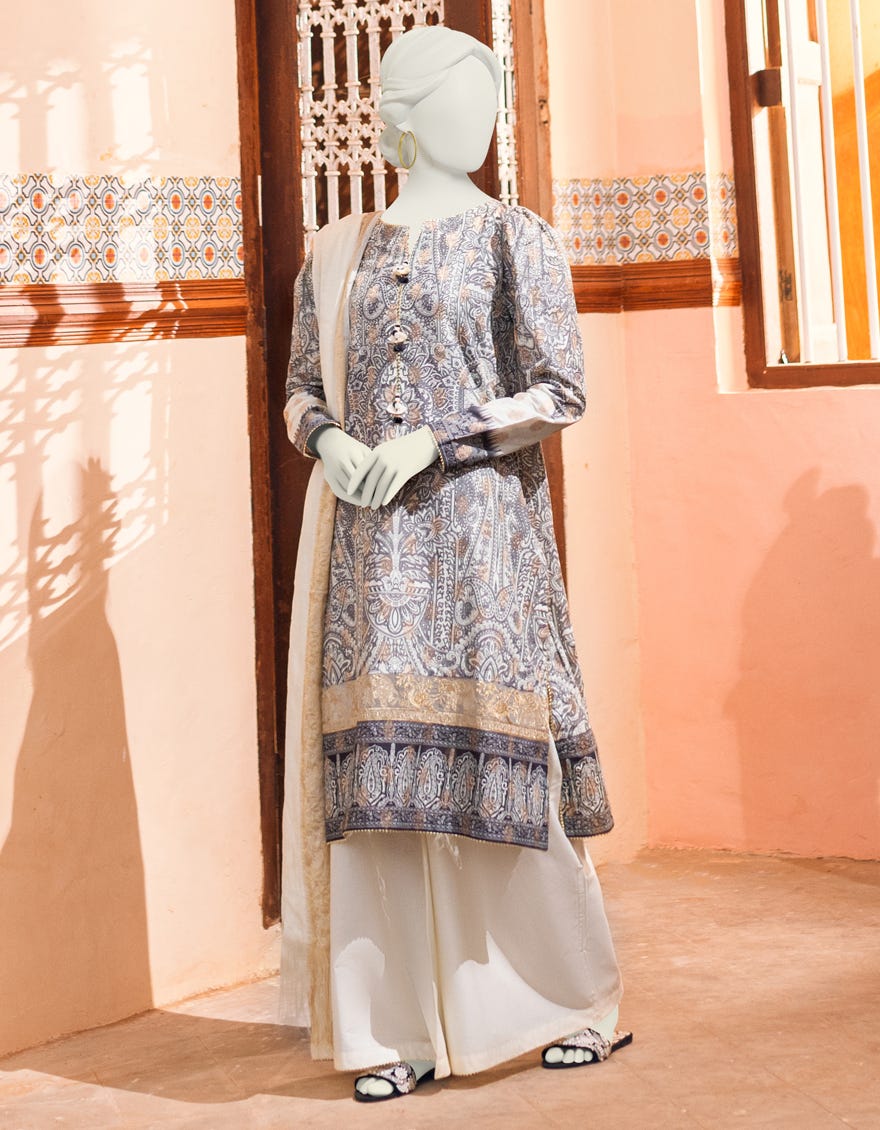 Multicolor Lawn Unstitched 3 Piece Dress | Jlawn-S-23-308