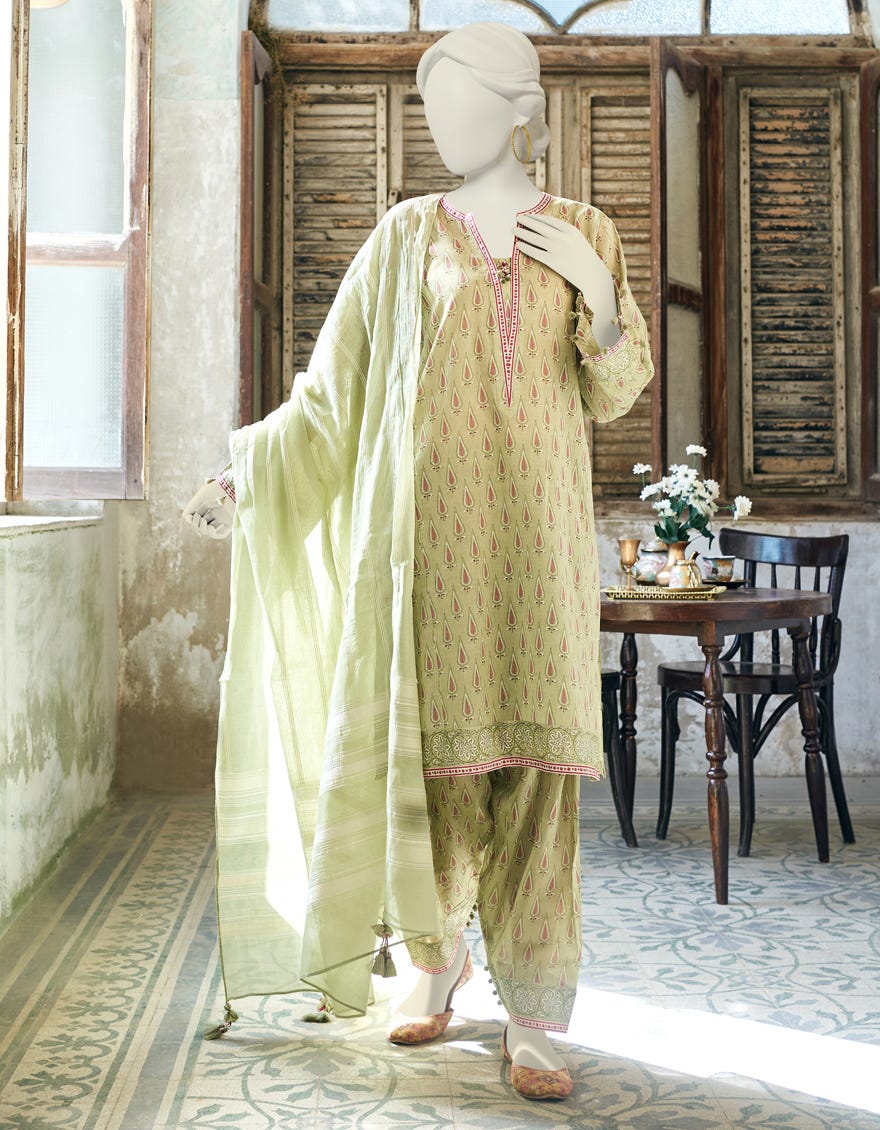 Green Lawn Unstitched 3 Piece Dress | Jlawn-S-23-315