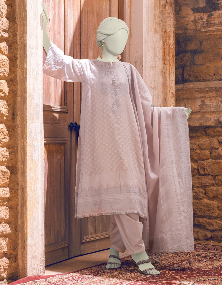Light Pink Lawn Unstitched 3 Piece Dress | Jlawn-S-23-322