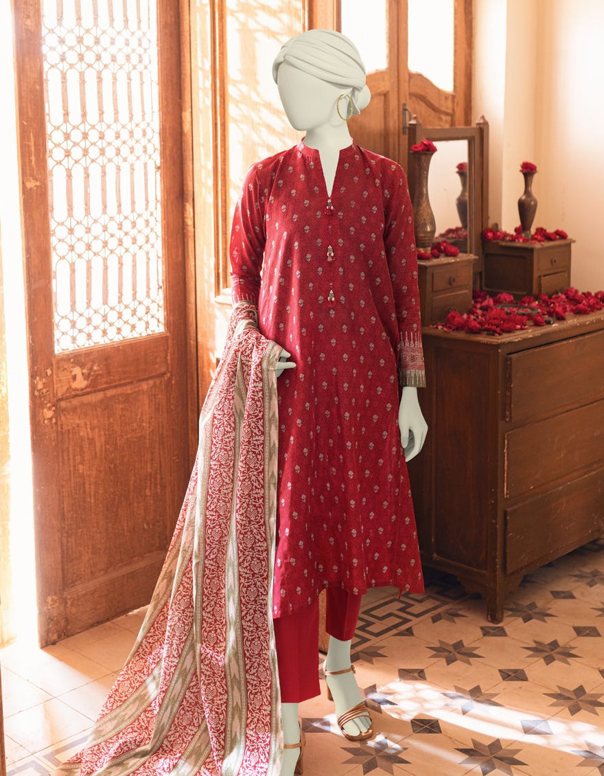Multicolor Lawn Unstitched 3 Piece Dress | Jlawn-S-23-332