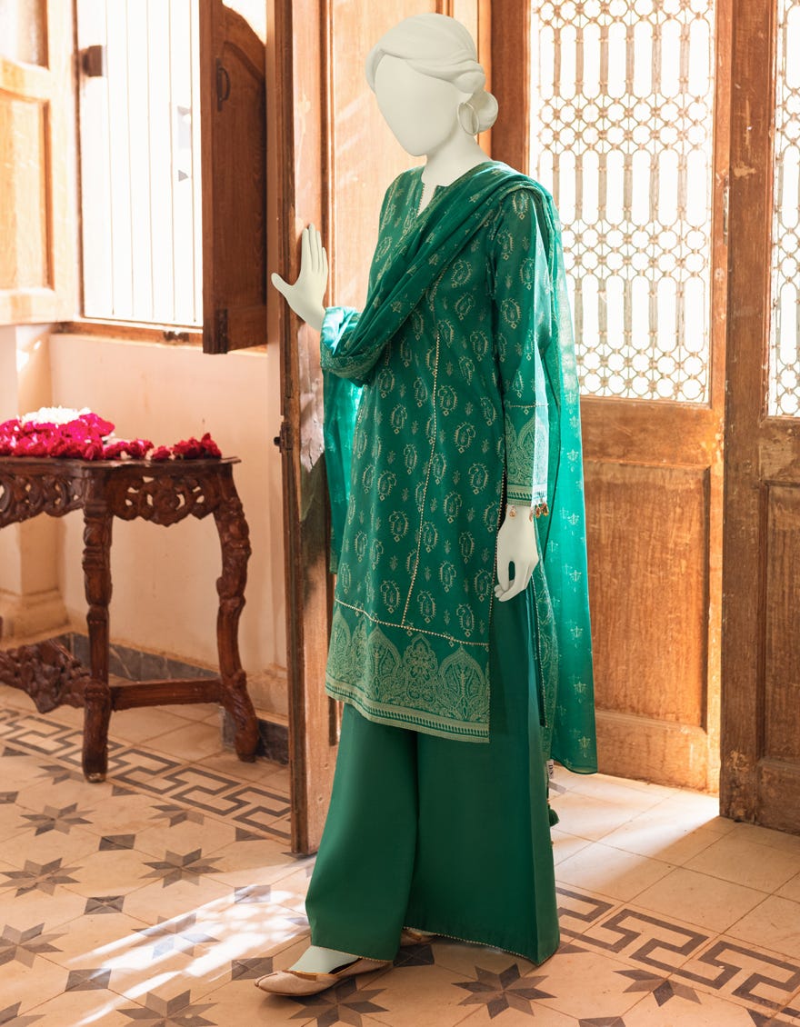 Green Lawn Unstitched 3 Piece Dress | Jlawn-S-23-335