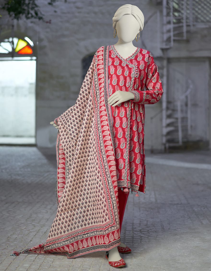 Multicolor Lawn Unstitched 3 Piece Dress | Jlawn-S-23-338