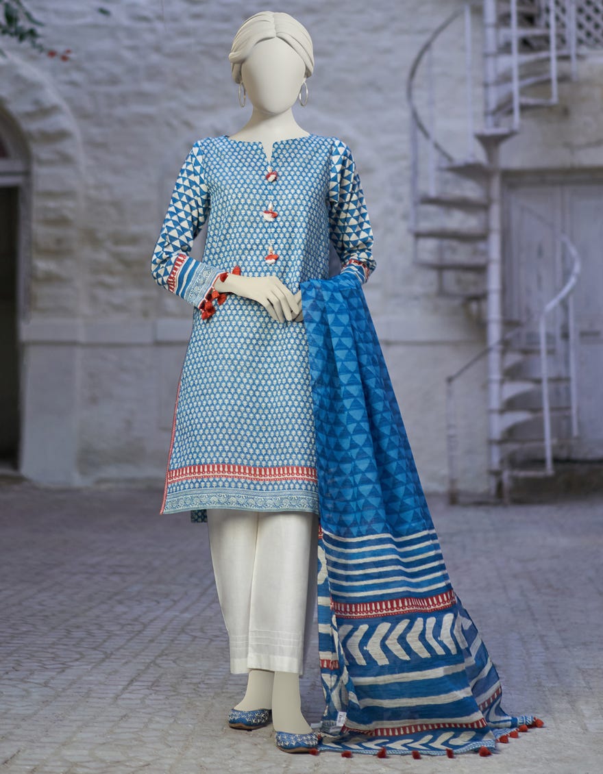 Blue Lawn Unstitched 3 Piece Dress | Jlawn-S-23-339
