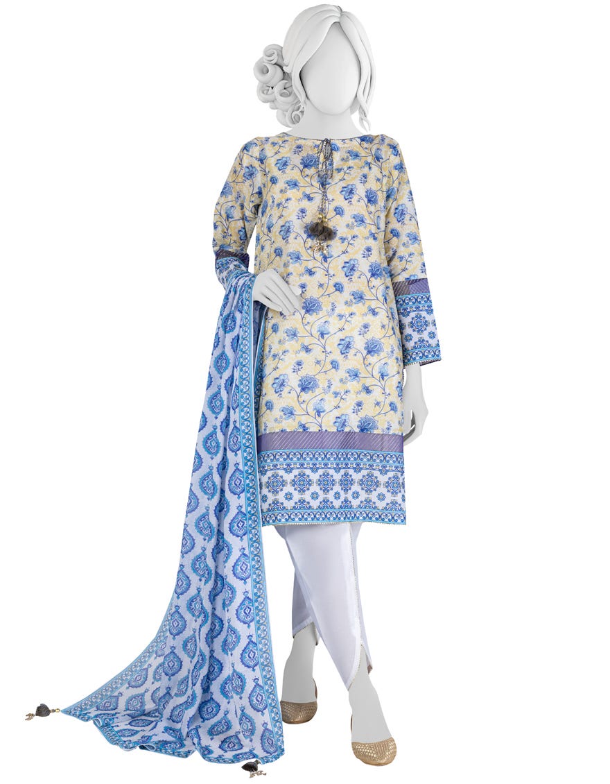 Multicolor Lawn Unstitched 3 Piece Dress | Jlawn-S-23-344
