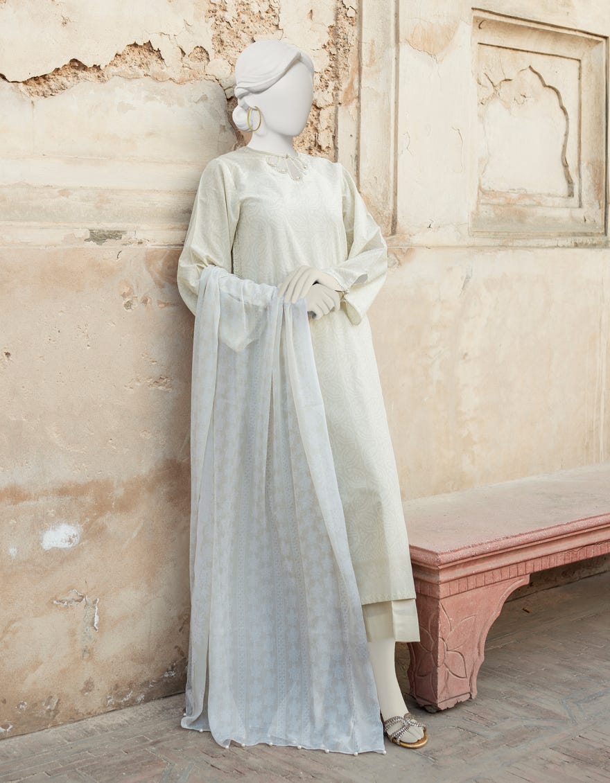Beige Lawn Unstitched 3 Piece Dress | Jlawn-S-23-345