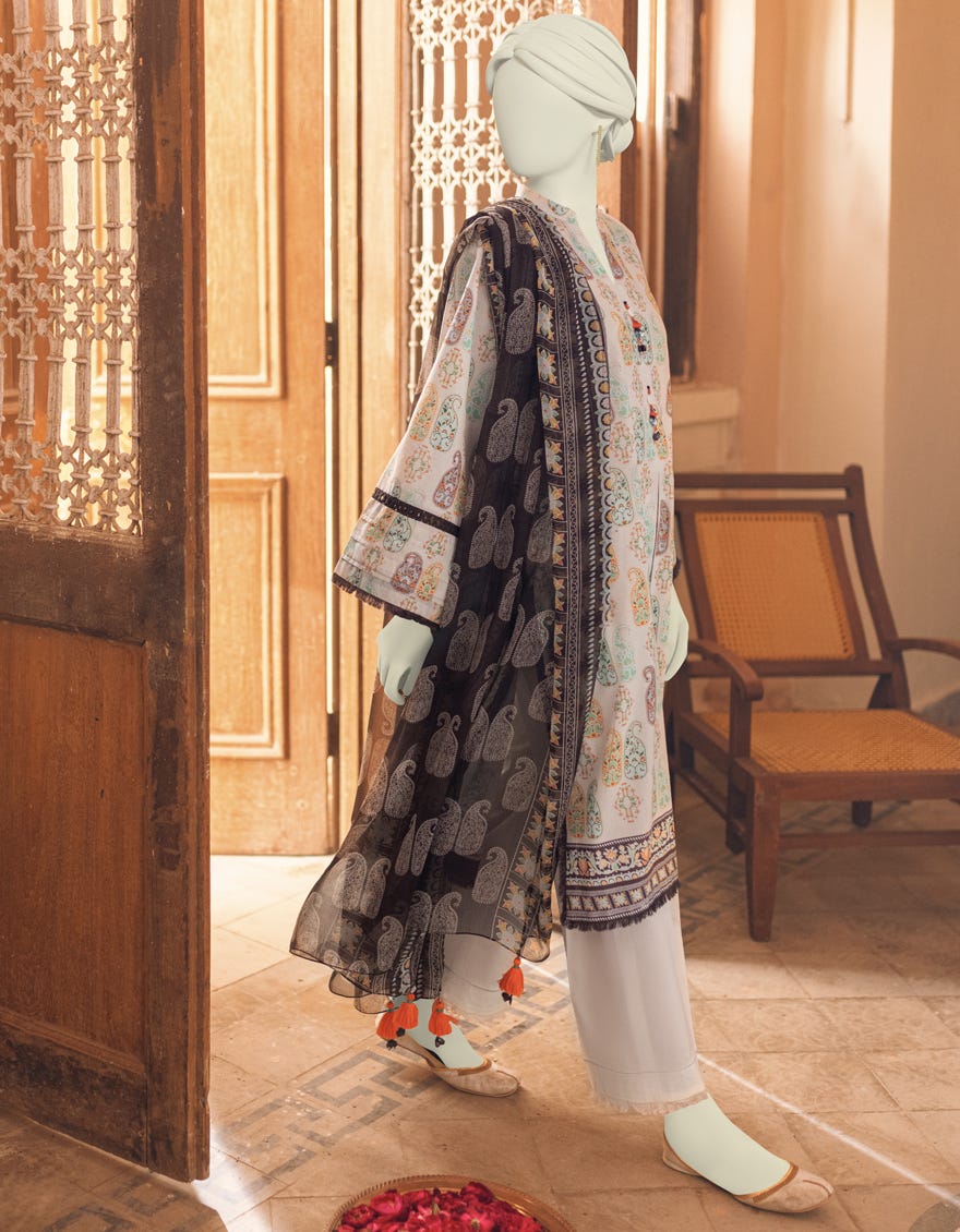 Multicolor Lawn Unstitched 3 Piece Dress | Jlawn-S-23-352