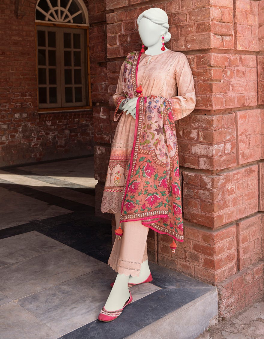 Beige Lawn Unstitched 3 Piece Dress | Jlawn-S-23-411