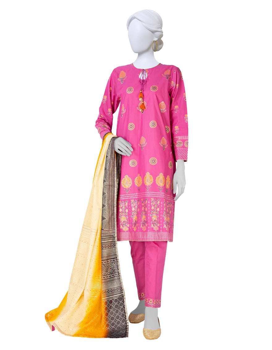 Pink Lawn Unstitched 3 Piece Dress | Jlawn-S-23-427