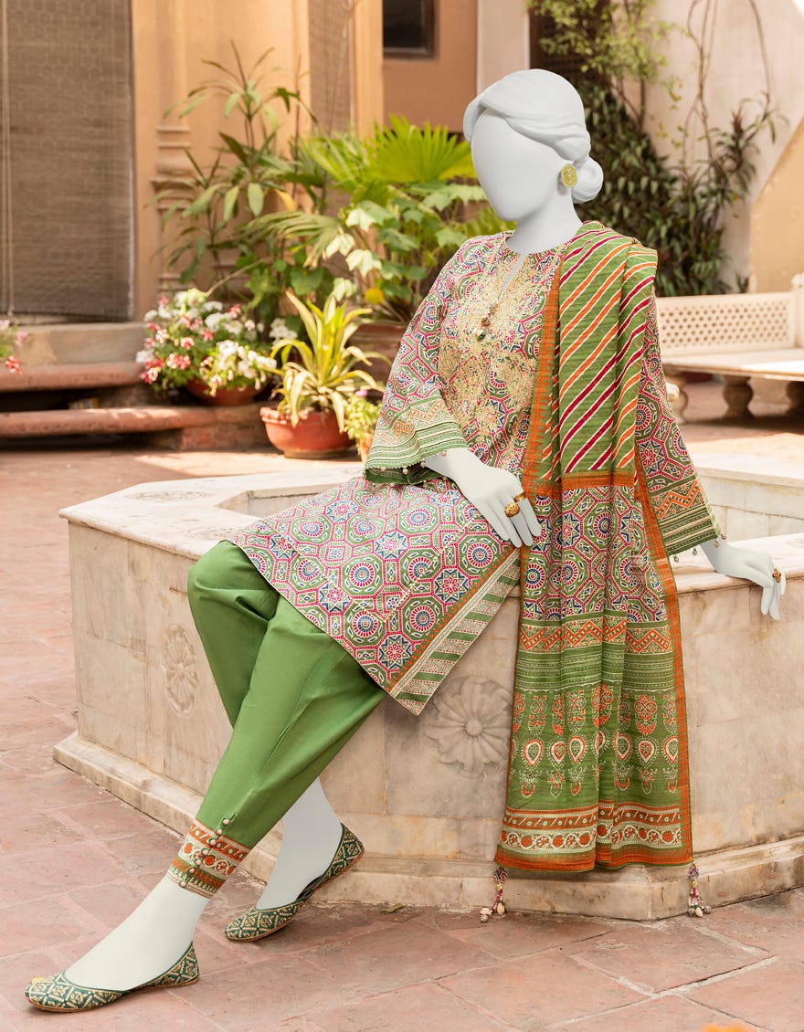Green Lawn Unstitched 3 Piece Dress | Jlawn-S-23-433
