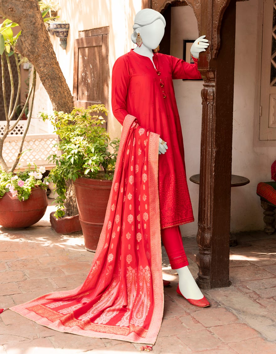 Red Lawn Unstitched 3 Piece Dress | Jlawn-S-23-443