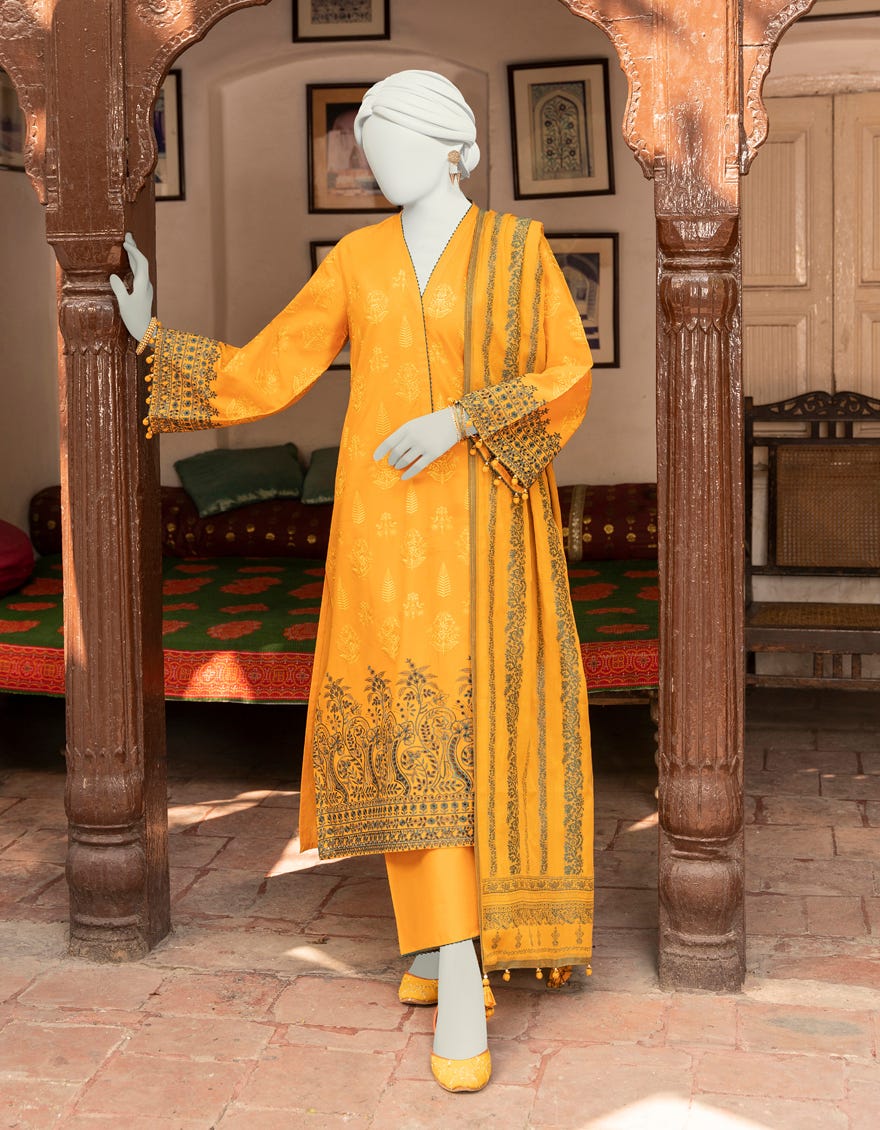 Chrome Lawn Unstitched 3 Piece Dress | Jlawn-S-23-446