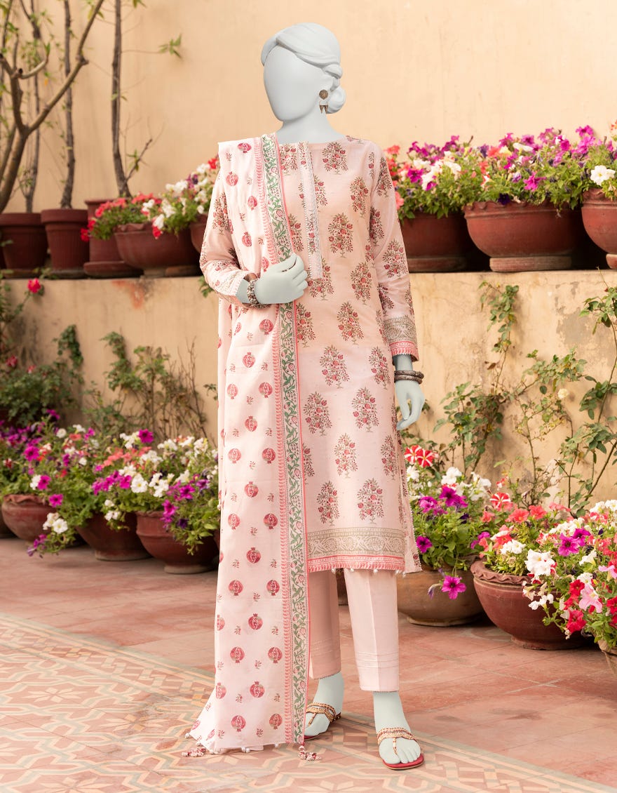 Pink Lawn Unstitched 3 Piece Dress | Jlawn-S-23-452