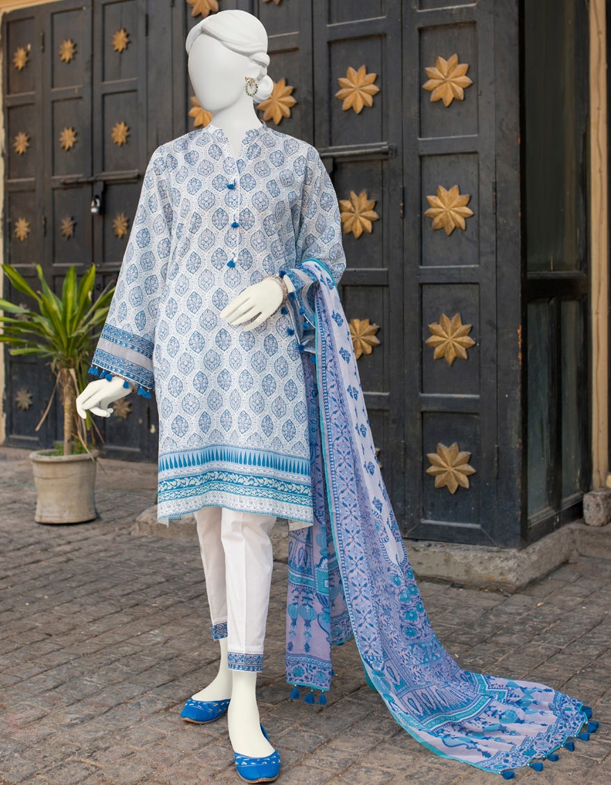Blue Lawn Unstitched 3 Piece Dress | Jlawn-S-23-460
