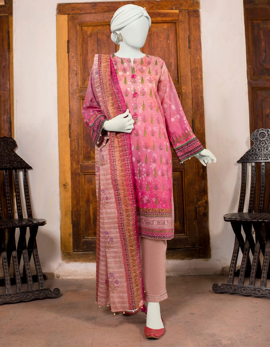 Pink Lawn Unstitched 3 Piece Dress | Jlawn-S-23-466